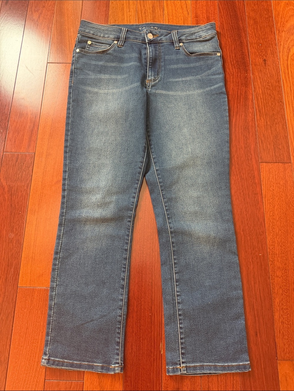 Tahari Women's Medium Blue Boot-Cut Jeans